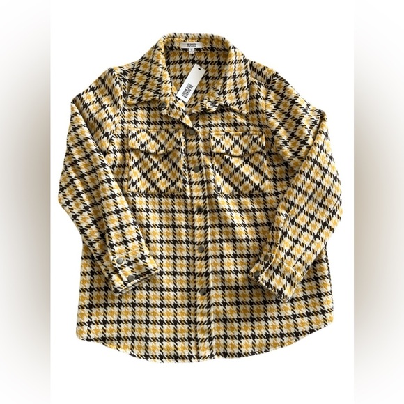 BB Dakota by Steve Madden Jackets & Blazers - BB Dakota by Steve Madden Wool Yellow and Black Houndstooth Jacket